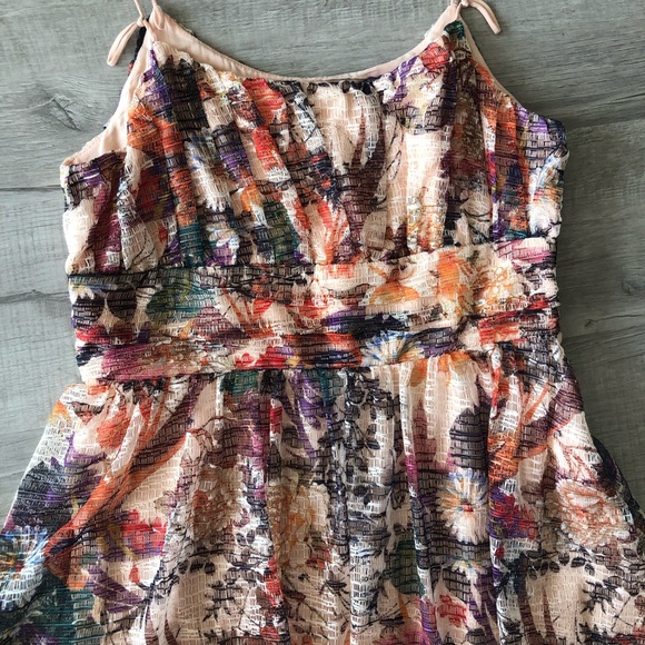 Maeve Anthropologie Floral Multicolor Midi Women's Dress Sz 12 - Picture 2 of 12